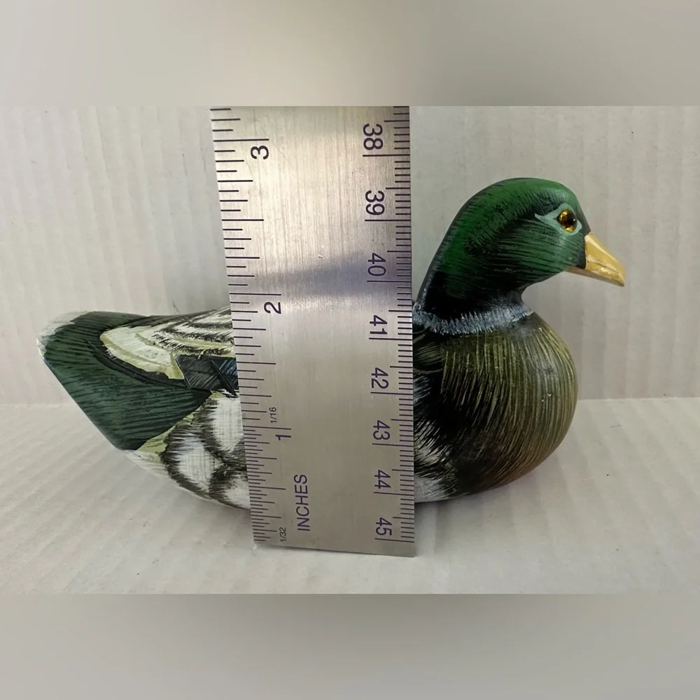 Handcrafted Wooden Duck Figurine - Picture 13 of 14